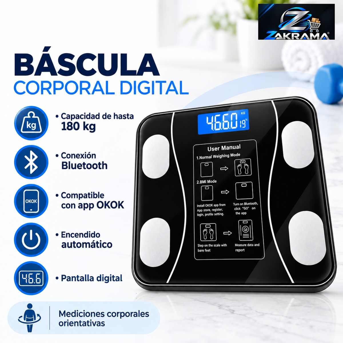 Báscula corporal digital