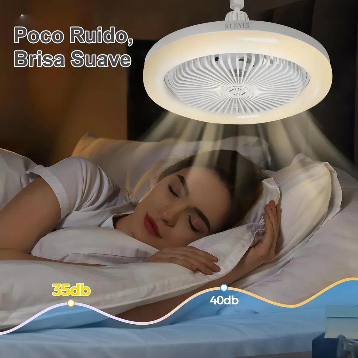 Lampara Ventilador con luz y control