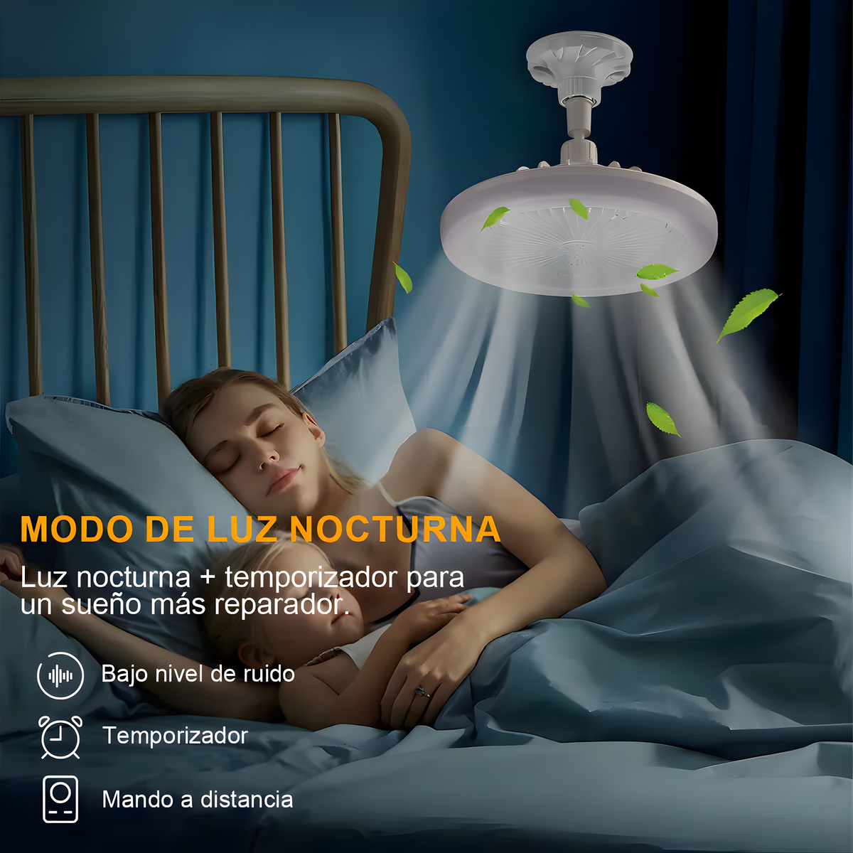 Lampara Ventilador con luz y control